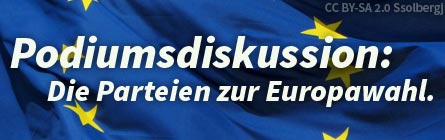 Podiumsdiskussion: Die Parteien zur Europawahl.