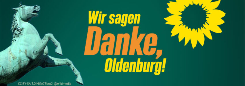 Wir sagen Danke, Oldenburg! (Foto: CC BY-SA 3.0 MGA73bot2 @wikimedia)